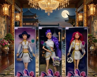 Anime Style K-Pop Demon Hunter Dolls Set for Kids – Handmade Collectible Rumi & Mira Zoey.