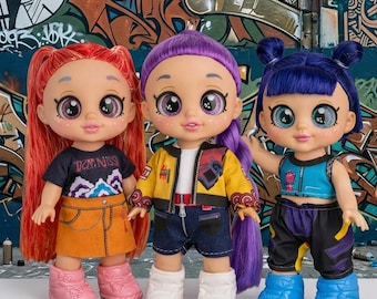 K-Pop Doll Set - Hunters Girl Singer & Warrior Fashion Dolls - Anime Pop Star Toy Trio