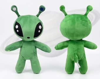Green Alien Plush Toy 30 cm – Cute Kawaii Space Monster Stuffed Animal, Soft Kids Sci-Fi Doll Gift