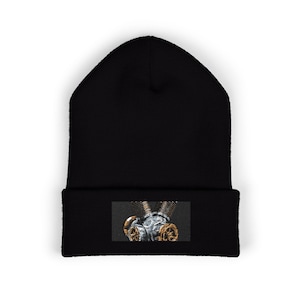 Aufladegebläse | Bestickte Classic Cuffed Beanie | AimaxOps — Motor Kunst Petrolhead Geschenk
