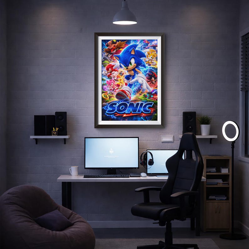 Sonic Gaming Poster, A1 High Resolution JPEG (digital Download) - Etsy