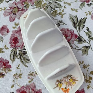 Vintage Floral Ceramic Toast Rack