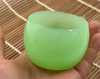 Light Green Jade Style Tea Cup Thick Wall Tea Bowl Home Tea Room