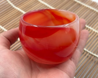 Red Jade Style Tea Cup Translucent Tea Vessel Daily Tea Drinking Decor