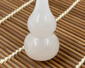 White Jade Gourd Feng Shui Decor Lucky Blessing Home Entrance Ornament Random shipping