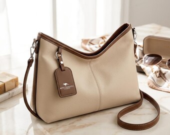 Soft PU Leather Color Block Tote Bag, Dual Strap Shoulder Crossbody Purse