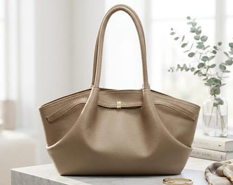 Weiche TPU Minimalistische Einkaufstasche, strukturierte Schulterhandtasche, schicke Arbeit Bürotasche