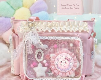 Kawaii Y2K Ita Bag Transparent Tote Cute Japanese Lolita Style – Clear Crossbody Shoulder Bag DIY Display Purse