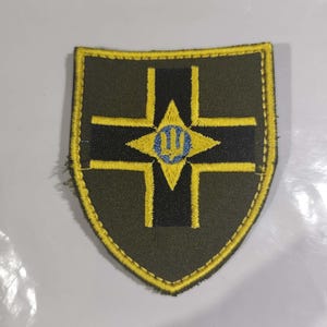Ukrainian 28th Mechanized Brigade Patch – Winter Campaign Knights Patch – Olive Military Tactical Patch with Hook and Loop Velcro