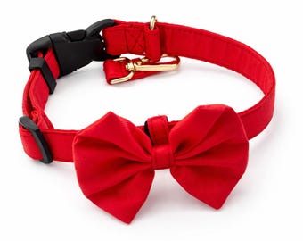 Rote Hundefliege mit Klettverschluss, abnehmbare Hundefliege, Welpenfliege, Hochzeitsaccessoire für Hunde, kleine Hundefliege, handgefertigte Haustierfliege, Hundegeschenk