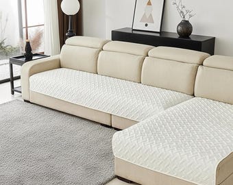 Funda acolchada para sofá / Protector de sofá moderno y minimalista, tejido de poliéster.