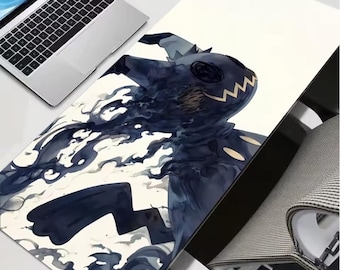 Mimikyu Mouse Pad XL – Ghost Pokémon Desk Mat – Cute Anime Gaming Mousepad – Spooky Kawaii Desk Setup