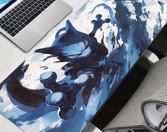 Mewtwo Mouse Pad XL – Legendary Pokémon Desk Mat – Anime Gaming Mousepad – Psychic Power Desk Setup