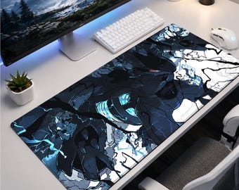 Zekrom Mouse Pad XL – Legendary Pokémon Desk Mat – Electric Dragon Anime Gaming Mousepad – Unova Desk Setup