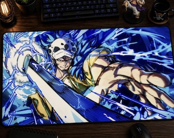 Trafalgar Law Mouse Pad XL – One Piece Anime Desk Mat – Surgeon of Death Gaming Mousepad – Trafalgar D Water Law Setup