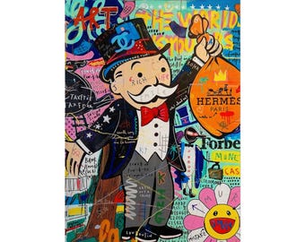 Pop Art Monopoly Man Fashion Unique Modern Painting Print Abstract Poster Y-470