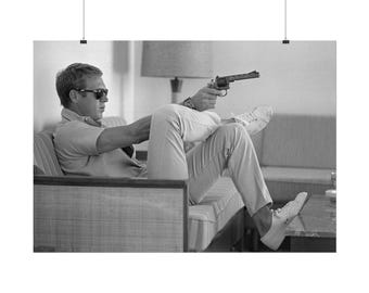 Steve McQueenHome Guns Movie Wall Art Poster Y-502