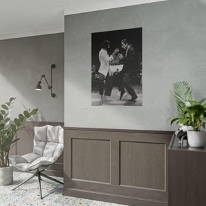 Uma Thurman and John Travolta Dancing Cinematic Photography Black, Poster Print HFR-23 image 4