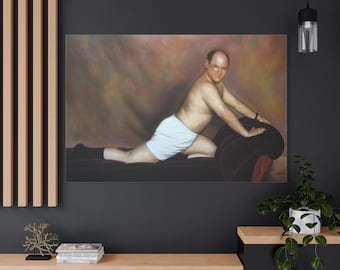 George Costanza Seinfeld Painting, TV Show Art Print, Pop Culture Fan Decor Canvas Ready To Hang 1.25 Y-273