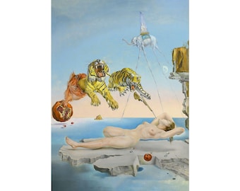 Salvador Dali Dream Caused by the Flight of a Bee around a Pomegranate a Second before Waking Poster Y-224