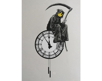 Banksy Grim Reaper Art Graffiti Wall Art Street Art Poster Y-197