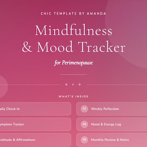 Perimenopause Mood Tracker - tägliches Wellness Journal (Digitaler Download)