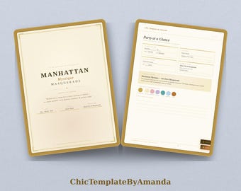 Manhattan Mystique Masquerade Party Planner & Invitation (Digital Download)