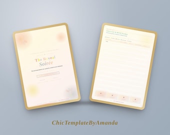 Gender Reveal Soiree Party/invitation Planner - Digital download html