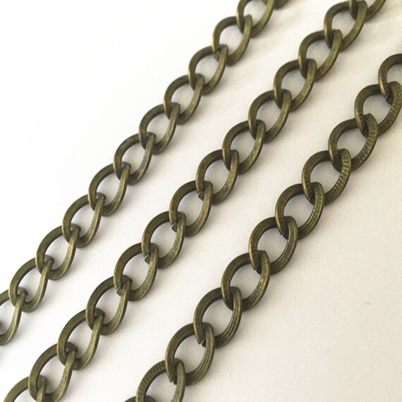 6.6ft Antique Bronze pendant Chain 9mmx11mm Etsy