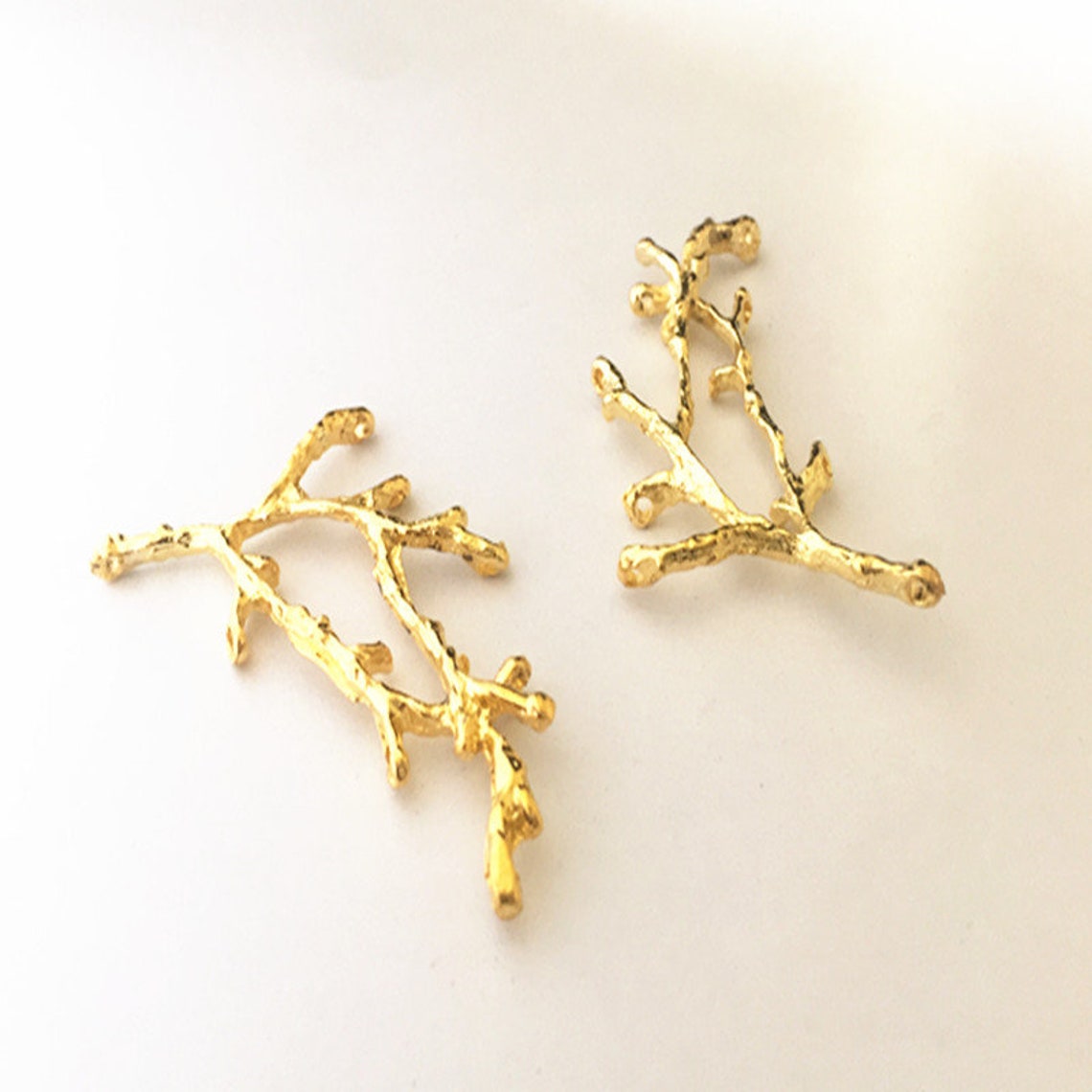 10pcs Gold Color Tree Branches with 8 Hole Pendant Charm Etsy