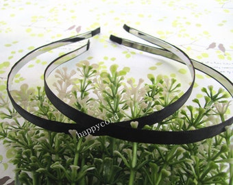 20pcs Metal Headbands with ribbon 5mm