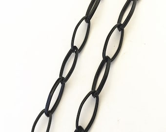 6.6ft  black color rhombus chain  10mmx18mm