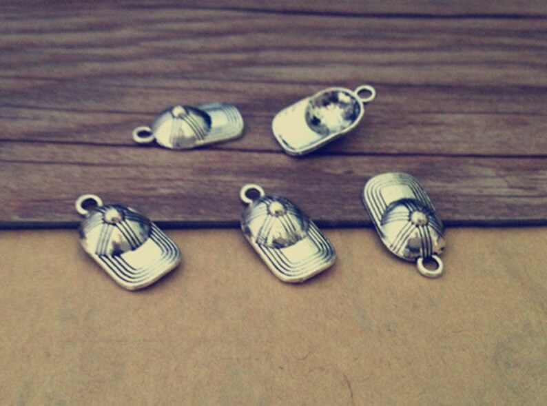 20pcs Antique Silver Hat Charm Pendant 10mmx19mm Etsy