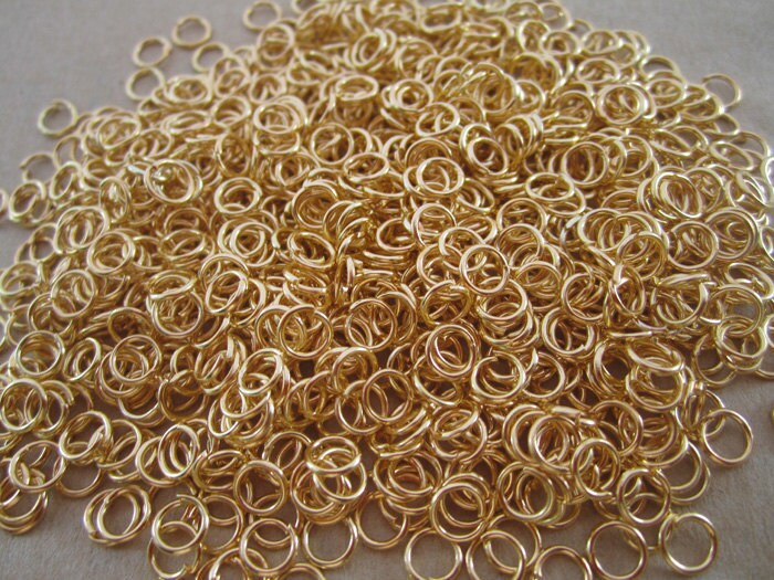 400 Pcs Gold Color Jump Rings 5mmx0.8mm Etsy