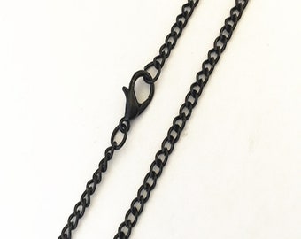 100pcs  black color necklace pendant chain  3mmx4mm