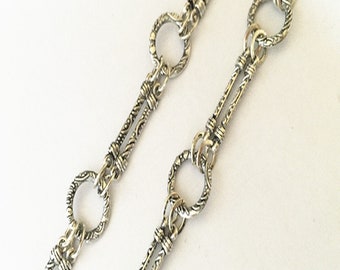 3ft  Antique Silver  Metal Tibetan Style Chain