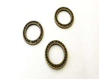 20pcs Antique bronze Circle Pendant Charms 20mm