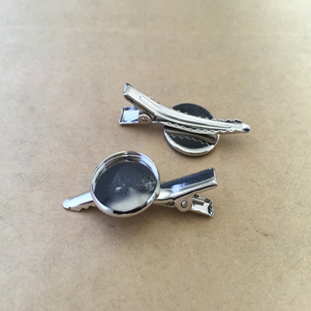 10set 18mm White K Hair Clip Brooch Pin Backings With Glass Etsy