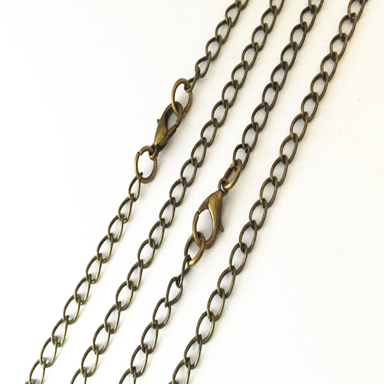 100pcs Antique Bronze Chain Necklace With Lobster Clasp Etsy UK
