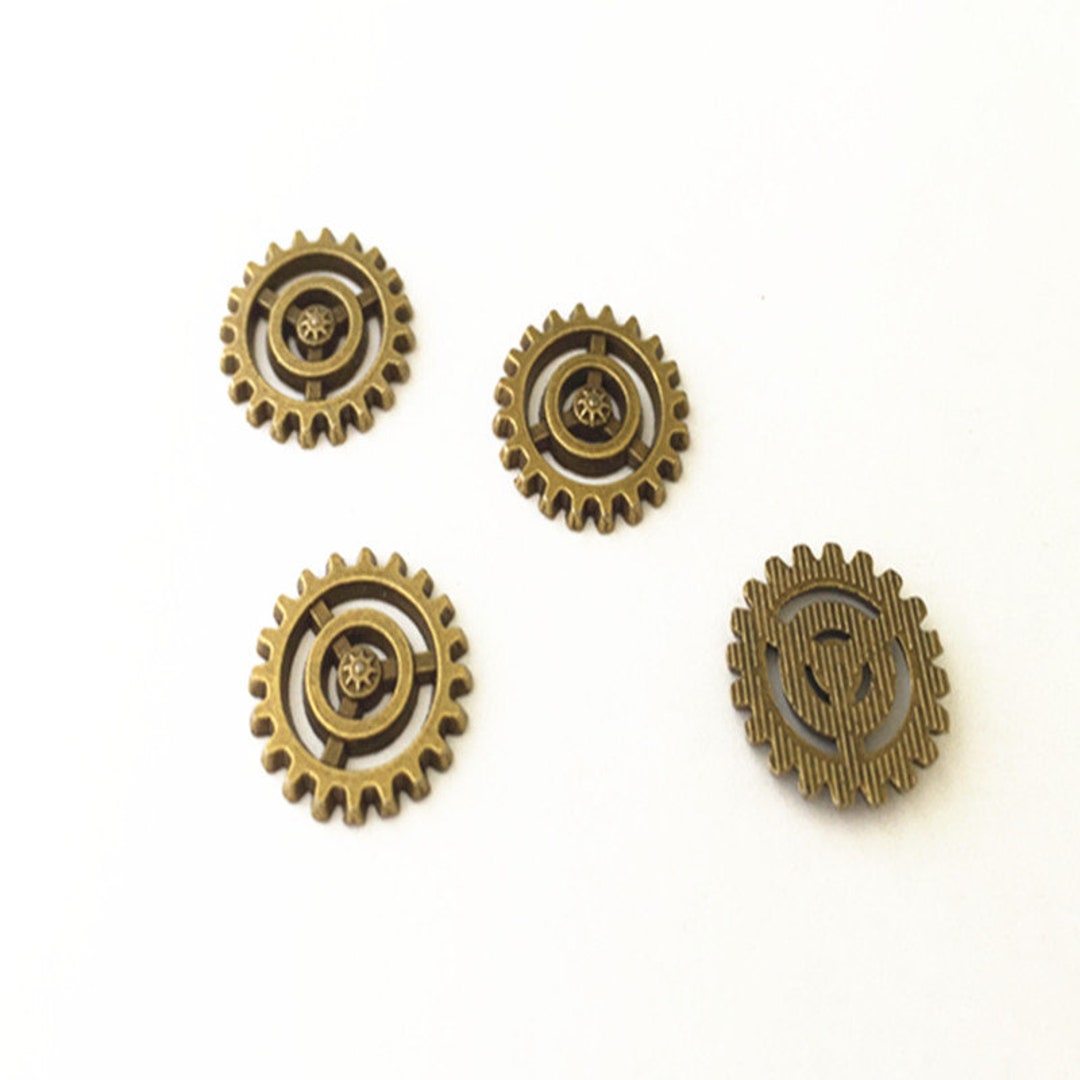20pcs 18mm Antique Bronze Gear Pendant Charm Etsy
