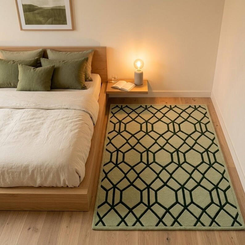 Modern Geometric Hand Tufted New Zealand Wool Carpet With Contemporary ...