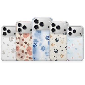 Hoesje met pootafdruk: iPhone Samsung-hoesje, UV-geprint zachte TPU-geltelefoonhoes