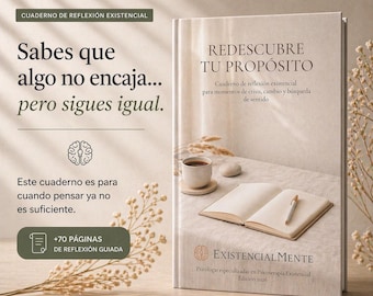 Cuaderno de Reflexión Existencial PDF | Diario Autoconocimiento | Psicología Existencial | Propósito de Vida | Desarrollo Personal PDF