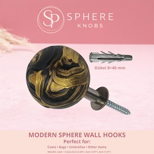 Moderne houten wandhaken Bol kapstokhaken Moderne wandhaken Decoratieve wandknop Hal haken Scandinavische haken Housewarming cadeau