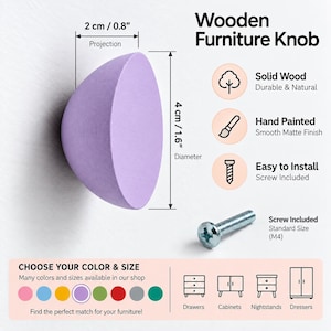 Wood drawer knobs, Dresser knobs, Cabinet hardware, Wooden cabinet knob, Furniture knobs, Colorful furniture hardware, Painted wood knobs.