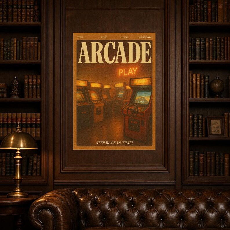 Arcade Retro Poster | Vintage 70s Wall Art Print | Aesthetic Magazine Print | Mid Century Retro Decor Gift image 4