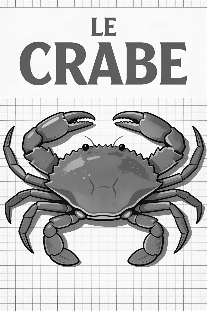 Crab Kitchen Wall Art Print | Retro Bistro Seafood Poster | Maximalist Coastal Kitchen Print | Dining Decor image 17