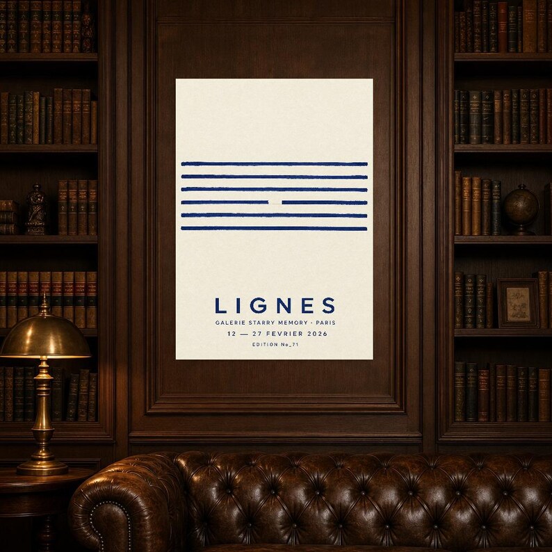 Lines | Abstract Wall Art | Modern Gallery Poster | Minimalist Print | Printed & Shipped image 5