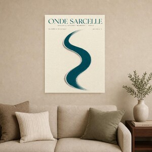 Türkiswelle | Abstrakte Wandkunst | Modernes Galerieposter | Minimalistischer Druck | Gedruckt & Versand Bild 9