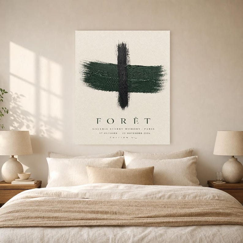 Forest | Abstract Wall Art | Modern Gallery Poster | Forest Green Minimalist Print | Printed & Shipped image 6